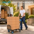 thumbnail image 3 of 330 LBS Capacity Heavy Duty Dolly Cart, 2-in-1 Convertible Foldable Hand Truck with Silent Wheels, Adjustable Handle for Home and Commercial Use, 3 of 12