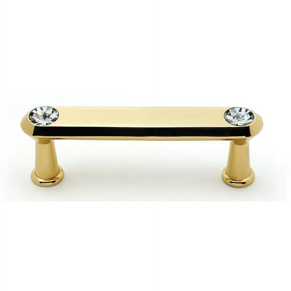 Alno C214-3-GLD Swarovski Crystal 3" Cabinet Crystal Pull Gold