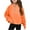 Orange, variant on Girls Half Zip Sweatshirt Athletic Workout Cropped Pullover for Tween Long Sleeve Fall Tops Thumb Hole Boys Soft Oversized Sweatshirts Beige 120