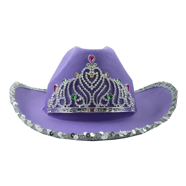 Chapeau de Cowboy à Paillettes pour Femmes Chapeau de Cowboy Western