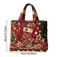 thumbnail image 6 of Christmas Quilted Tote Bag for Women, Large Reusable Shopping Bag, Holiday Print Shoulder Handbag, Grocery Travel Gift Tote Purse, 6 of 6
