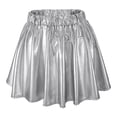 thumbnail image 6 of DHFJKG Womens Metallic Skirt Plus Size Flowy Performance Elastic Waistband Stage Show Pleated Flared A Line Dance Mini Stylish Skirt, 6 of 6