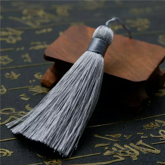 U8MO 3'' Ice Silk Tassel Lot Trim Key Chian Pendant Jewelry Making DIY Tassels-9# gray