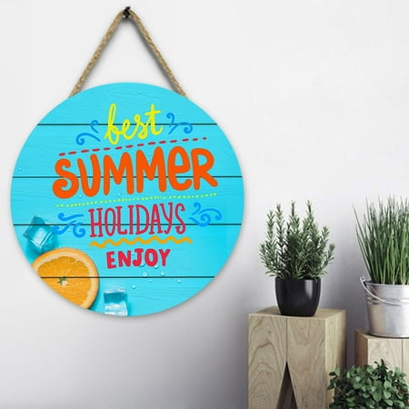 

Wooden Decorations for Wall Wall Decoration Wall Decoration Hello Summer Round Wooden Listing Home Decoration Wall Board Wooden Pendant