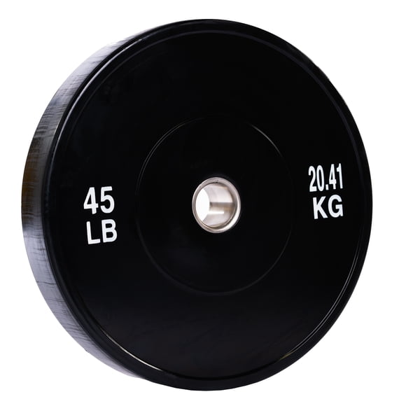 PRISP Olympic Bumper Weight Plate - Rubber Plate for 2 Inch Olympic Barbell with Steel Insert; Pairs, Sets and Single Plates Available