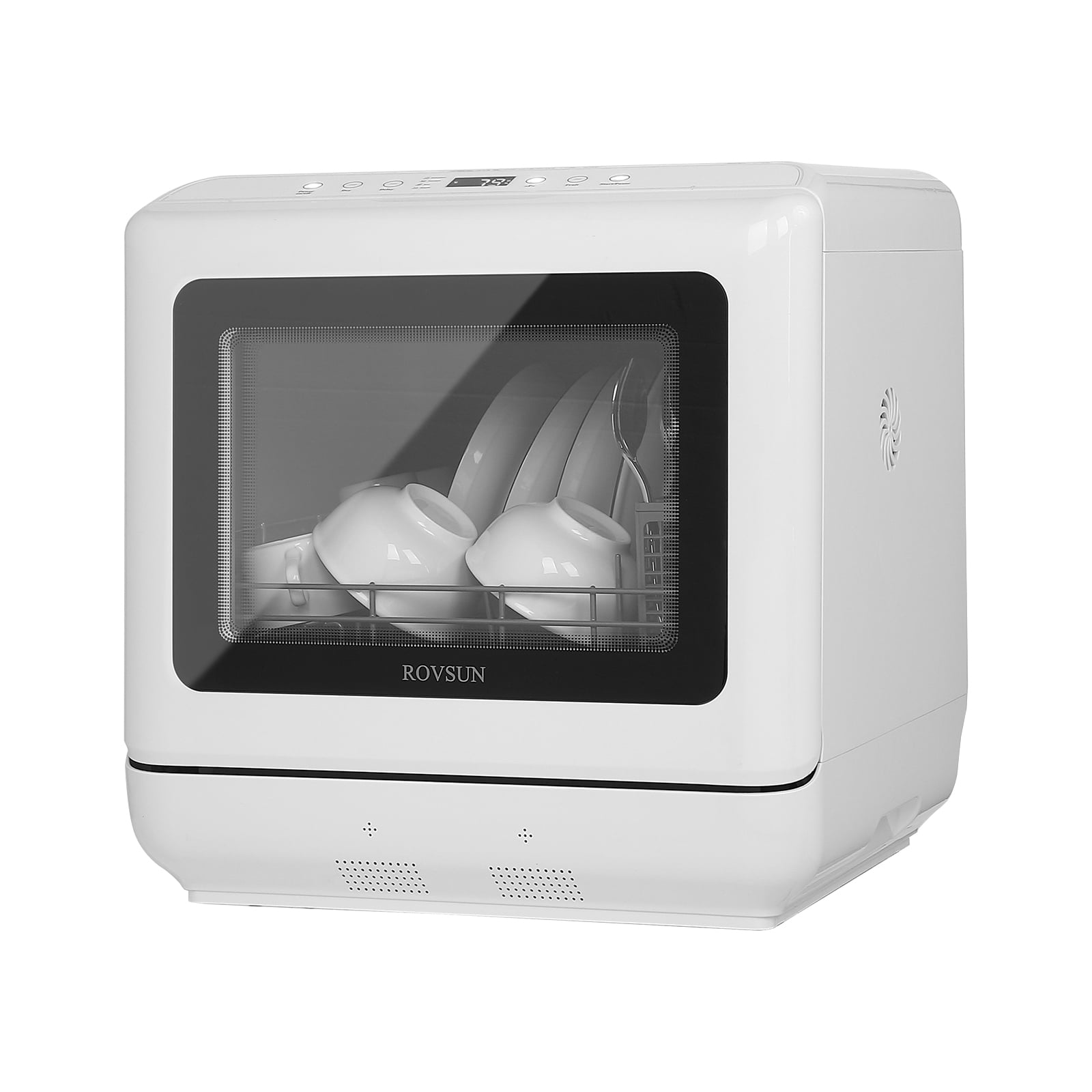 ROVSUN Portable Countertop Dishwasher, Mini Dishwasher with 5 Washing Programs, 5L Builtin