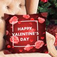 thumbnail image 1 of Teissuly 18x18inch Valentine's Day PillowCovers Rose Themes 18x18 Inch Peach-Skin-Like Cloth PillowCase Valentine's Day Decor For Sofa Couch Teissuly WER202312024107, 1 of 6