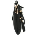thumbnail image 3 of FashionPuzzle Multi Zipper Pocket Small Wristlet Crossbody Bag (Black), 3 of 8