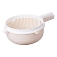 thumbnail image 3 of Accesorio de cesta de drenaje, contenedor multifuncional, utensilios de cocina, resistente, para lavar frutas en el refrigerador, cuenco para escurrir Beige Blanco, 3 of 10