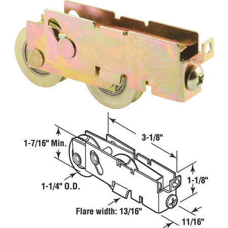 Prime Line S 131279 Sliding Patio Door Tandem Roller Assembly Prime Line S 131279 Sliding Patio Door Tandem Roller Assembly Adjule
