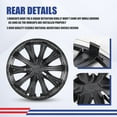 thumbnail image 4 of 4pcs/Set 16" Hubcaps Wheel Rims Cover for 2018-2024 Toyota Camry/Camry Hybrid Compatible with Steel Wheels Snap on Installation ABS+PC Material(16-inch,Black Lacquer), 4 of 8