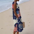thumbnail image 4 of Fewfanhot Women's 4th of July 250th Anniversary American Flag Print Midi Dress, Crew Neck Sleeveless Patriotic Loose Fit Sundress with Pockets, Casual Summer Tank Dress, 4 of 9