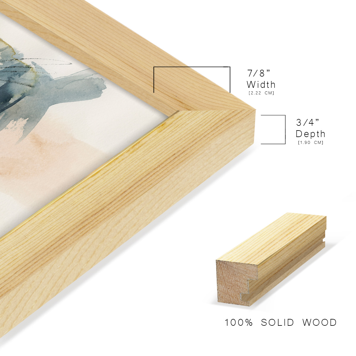 Winter Shoal I - Framed Print w/glass - Natural Wood