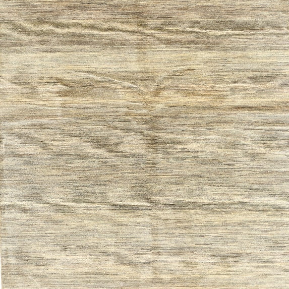Ahgly Company Indoor Square Contemporary Dark Almond Brown Abstract Area Rugs, 3' Square