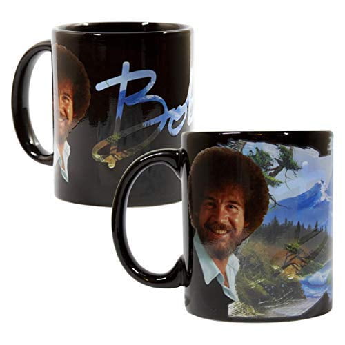 Taza de café Surreal Entertainment Bob Ross que cambia de color, 350 ml