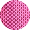 thumbnail image 1 of Ahgly Company Indoor Round Abstract Pink Modern Area Rugs, 4' Round, 1 of 4