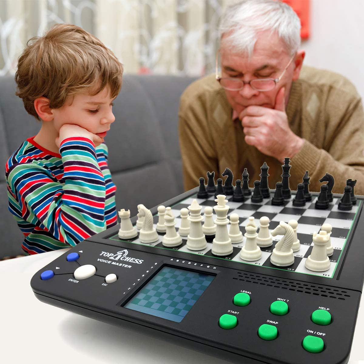 Beginners chess computer electronic Chess Board Game With Learning Chess  Board and Cards, For Kids to Learn an Play - AliExpress