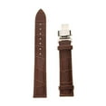 thumbnail image 5 of facefd Leather Watch Band Butterfly Deployment Clasp Buckle Coffee 18mm, 5 of 5
