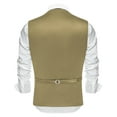 thumbnail image 2 of COOFANDY Men's V-Neck Suit Vests Fashion Formal Slim Fit Business Dress Vest Waistcoat, 2 of 9
