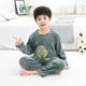 thumbnail image 3 of Conjunto de Pijama de franela para niños y niñas, bonito conjunto de invierno con dibujos animados, ropa cálida para el hogar y Navidad, 3 of 4