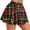 Green A3, variant on YHAJDS A Line Pleated Skirt Plaid Print High Waist Tiered Ruffles Casual Midi Skirt for Women
