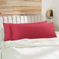 thumbnail image 1 of PiccoCasa 2Pcs Body Pillowcases Microfiber Pillow Covers, Standard Burgundy, 1 of 9