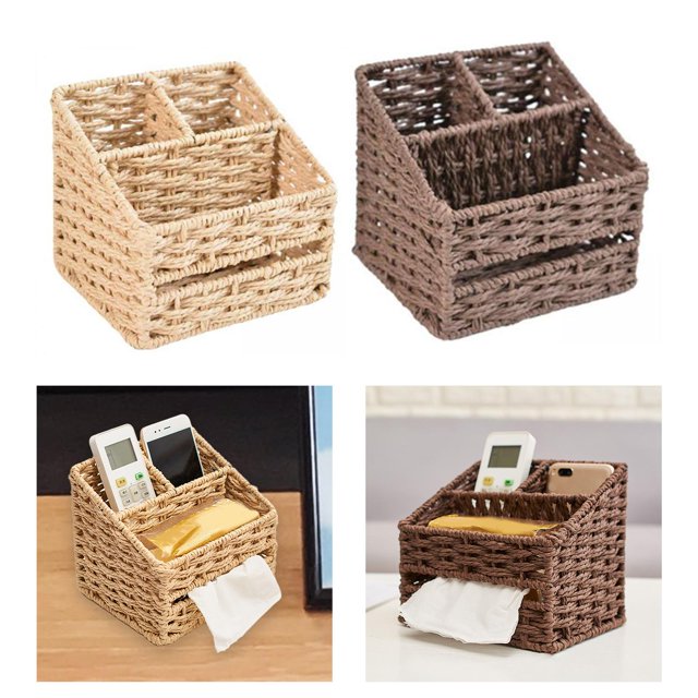 Dispensador de Pañuelos Faciales, Caja de Pañuelos Compartimentos para Del HogarDispensador de Pañuelos Faciales, Caja de Pañuelos perfecl Sostenedor del tejido