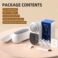 thumbnail image 4 of HoLife 1800mAh Fabric Shaver, Lint Remover with Brush, 2 Replaceable Stainless Steel Blades,6-Leaf Blades, Portable Sweater Epilator Ball Shaver Rechargeable, 4 of 10