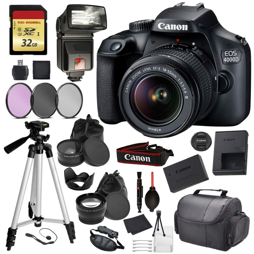 Canon EOS Rebel 4000D/ T100 Digital SLR Camera with EFS 1855mm f/3.5