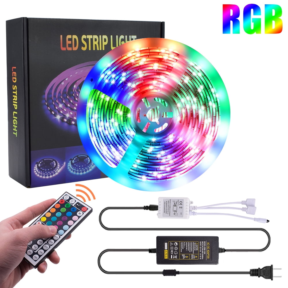 Details about   Waterproof 16.4 FT RGB 5050 Led Strip Lights 12V DC Power Kit 