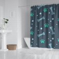 thumbnail image 2 of Paw Prints and Bones Shower Curtain 84"x72" ,Bathroom Decorative Shower Curtains Set with 12 Hooks,Modern Waterproof Washable Shower Curtain, 2 of 6