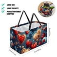 thumbnail image 2 of Hearts Battle Large Capacity Foldable Oxford Cloth Cube Organizer with Reusable Laundry Basket, Storage Bag, and Laundry Organizer, 2 of 7