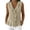 Khaki-19, variant on Women's V Neck Bow Tie Front Lightweight Ruffle Tank Tops Summer Casual Sleeveless Button Down Vacation Blouses