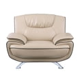 thumbnail image 2 of Titan Furnishings 40" Modern Leather Upholstered Chair in Beige, 2 of 11