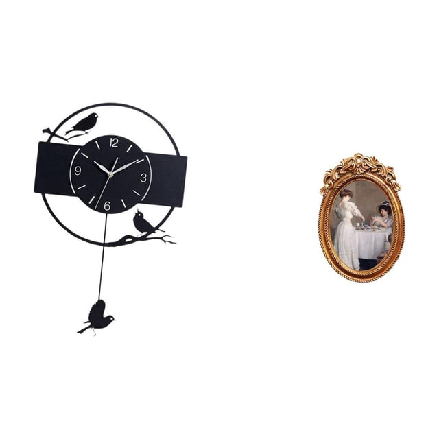 Reloj de pared minimalista de acrílico y marco de fotos ornamentado de resina. Arte decorativo colgante para estudio, sala de estar, cocina, oficina,