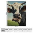 thumbnail image 4 of Orinice Cow Theme Warm Lightweight Blanket Soft Fleece Throw Blanket for All Seasons - Living Room Sofa Decor, Ideal Cow Gifts, Super Soft Flannel Material Blanket 50x60in, 4 of 6