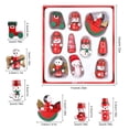 thumbnail image 2 of Mini Adornos Navideños De Madera Muñeco De Navidad De Madera Colgante De Árbol De Navidad Decoración De Navidad Con Caja De Regalo Para Fiesta En Casa 10 Uds Yuarrent HA038155-00, 2 of 6