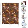 thumbnail image 4 of Brown Cartoon Dinosaurs Fossils Pattern Blanket,Comfortable Soft Lamb Wool Throw Blanket,All Season,Warm Lightweight Blankets for Sofa Bed Couch Living Room Chair,30"x40", 4 of 4