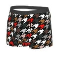 thumbnail image 2 of Naloa Houndstooth Green Red Print Mens Underwear - Boxers for Men, Classic Briefs for Men, 2 of 9