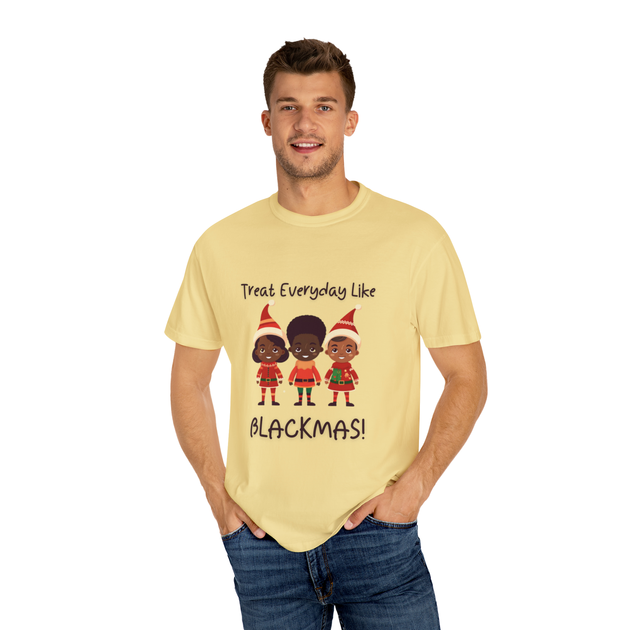Black Elves Blackmas XMAS Unisex Garment-Dyed T-shirt