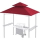 thumbnail image 1 of BenefitUSA Double Tiered Replacement Canopy ONLY for 8x5Ft Barbecue Gazebo, Outdoor Grill Shelter Replacement Canopy Top (Burgundy), 1 of 5