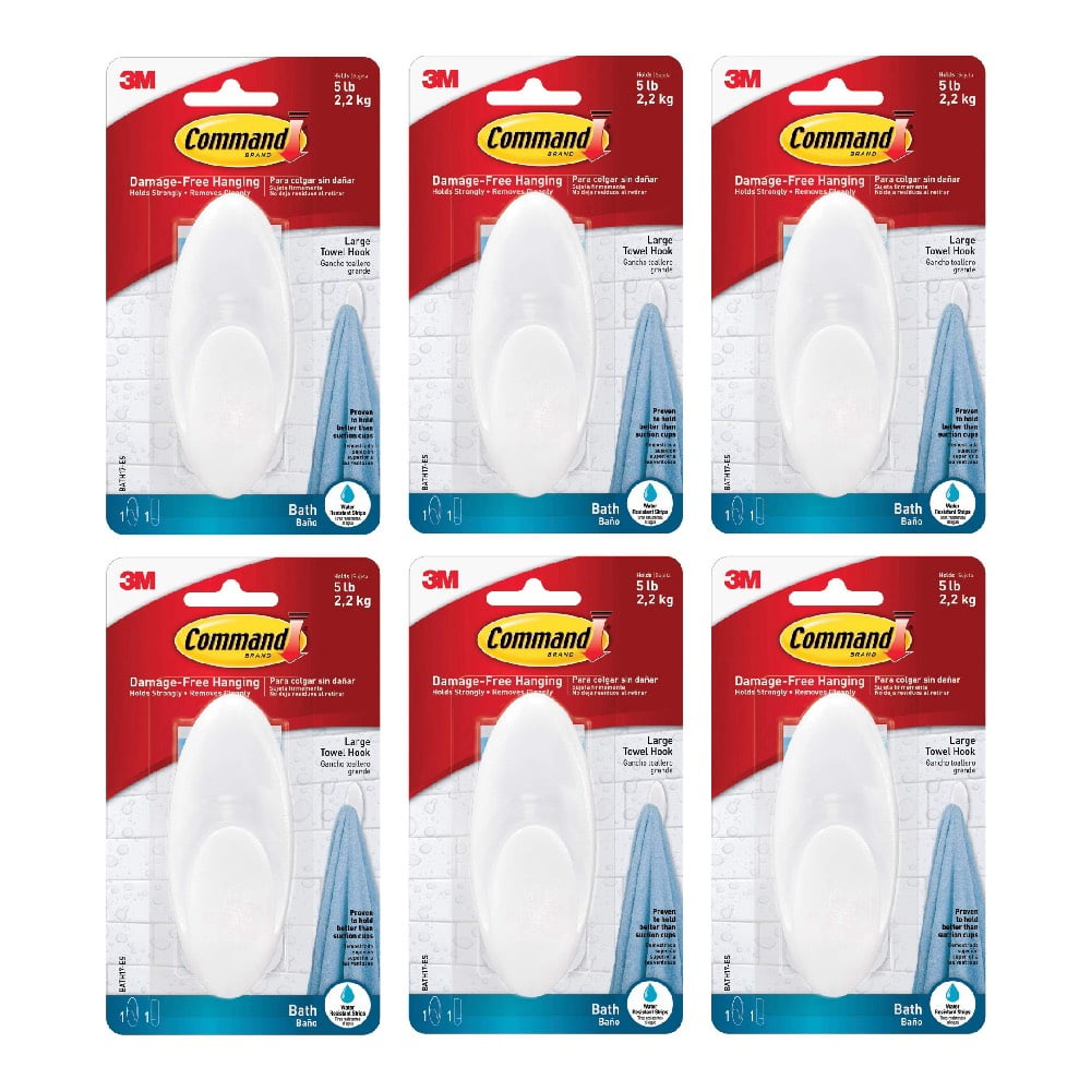 3M Command Bath Large Adhesive Towel Hooks