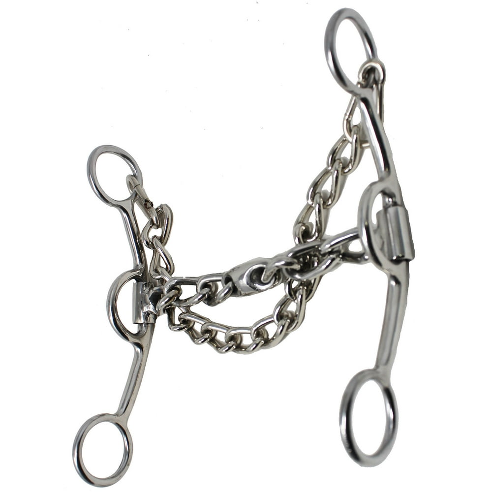 Horse Stainless Steel Western 53/4" Chain Gag Bit w/ Lozenge 35618D