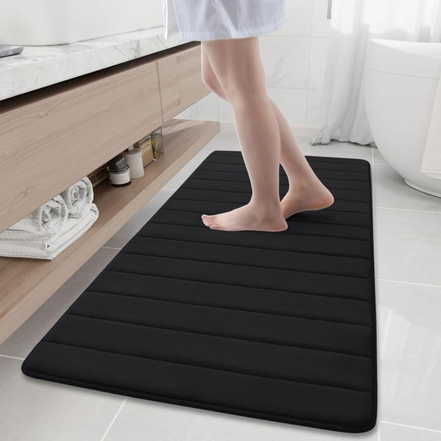 Alfombra de baño de espuma viscoelástica Buganda, 60 x 24 cm, ultrasuave y antideslizante