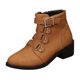 thumbnail image 1 of NECHOLOGY Botas Mujer Adulto Femenino Zapatos Botines de mujer Botas de tacón grueso con cremallera decorativa y hebilla de cinturón de cuero sólido Retro a la moda para mujer (Brown, 7), 1 of 6