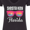 thumbnail image 4 of Inktastic Siesta Key Florida Beach Trip Women's V-Neck T-Shirt, 4 of 5