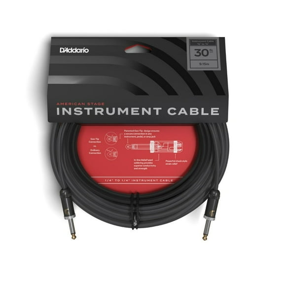 D'Addario American Stage Instrument Cable, 30 feet