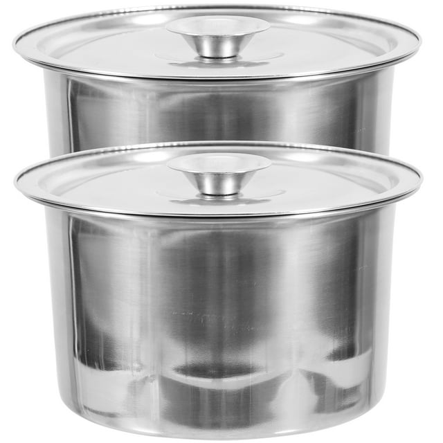 2 Set of Cooking Seasoning Container Seasoning Jar Sugar Salt Pot Metal Food Storage Container with Lid