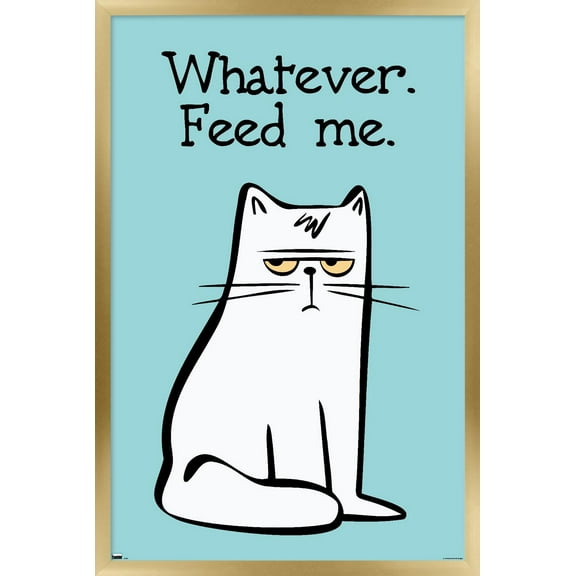 Whatever Feed Me Wall Poster, 14.725" x 22.375" Framed