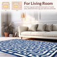thumbnail image 2 of ODIKA 8'x10' Machine Washable Non-Slip Area Rug, Modern Geometric Interlocking Squares High Traffic Rug, Blue, 248733, 2 of 7